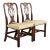 Baker Furniture Georgian Carved Mahogany Side Chairs or Dining Chairs, Pair For Sale