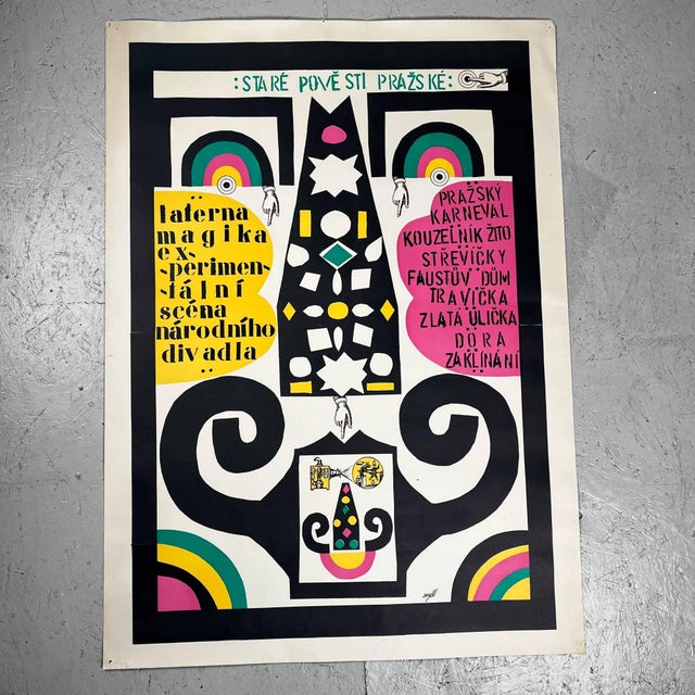 Seydl Zdeněk, Laterna Magika, Experimental National Theatre Prague, 1974, Lithograph For Sale - Image 10 of 15