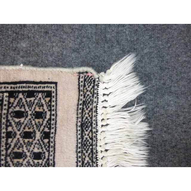 Vintage Bokara Rug Medium (1 of 2 Matching Rugs) - 3′1″ × 5′1″ For Sale - Image 10 of 11