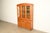 Bassett Furniture Stickley Style Mission Oak Arts & Crafts Lighted Breakfront Bookcase Cabinet For Sale - Image 4 of 18