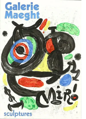 1970 Galerie Maeght Joan Miro Sculptures Poster, Framed