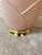 Pair of Vintage 1980s Art Deco Revival Shell Table Lamps - Peachy Pink With Pleated Shades For Sale - Image 4 of 8
