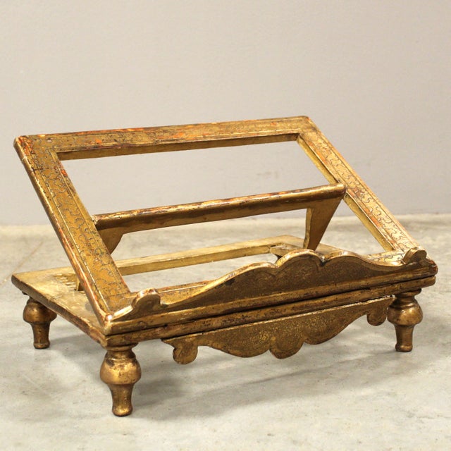Antique Italian Gilded Table Lectern, 1800s For Sale - Image 15 of 15