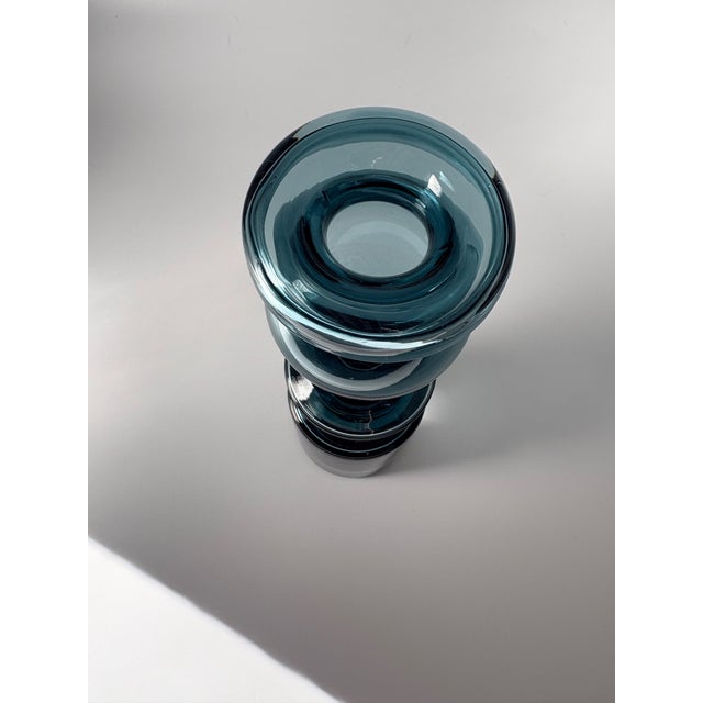 Scandinavian Modernist Pompadour Glass Vase attributed to Nanny Still for Riihimäen Lasi, 1960s For Sale - Image 9 of 11