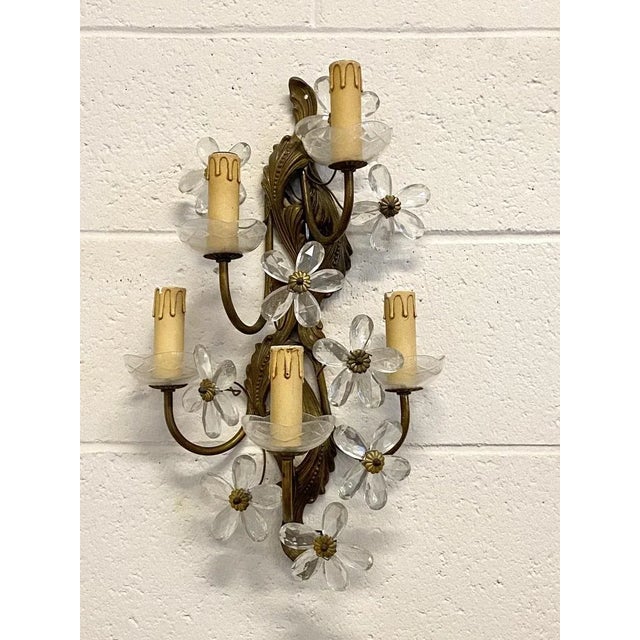 Vintage Sconces in Bronze and Glass, 1960s, Set of 2 For Sale - Image 3 of 12