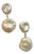 Fresh Water Pearl Dangle Earrings 14k White Gold Certified For Sale
