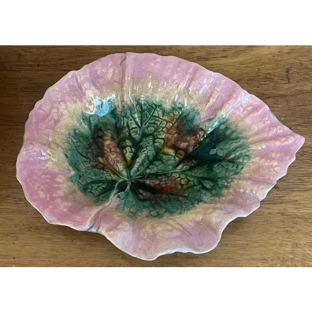 Griffin Smith & Hill Etruscan Begonia Leaf Dish, C. 1880's For Sale In San Francisco - Image 6 of 8