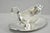 Vintage Gorham Y430 Victorian Silver Plated Gravy Sauce Boat w/ Attached Dish. Circa Mid 20th Century. Measurements: 4" H...