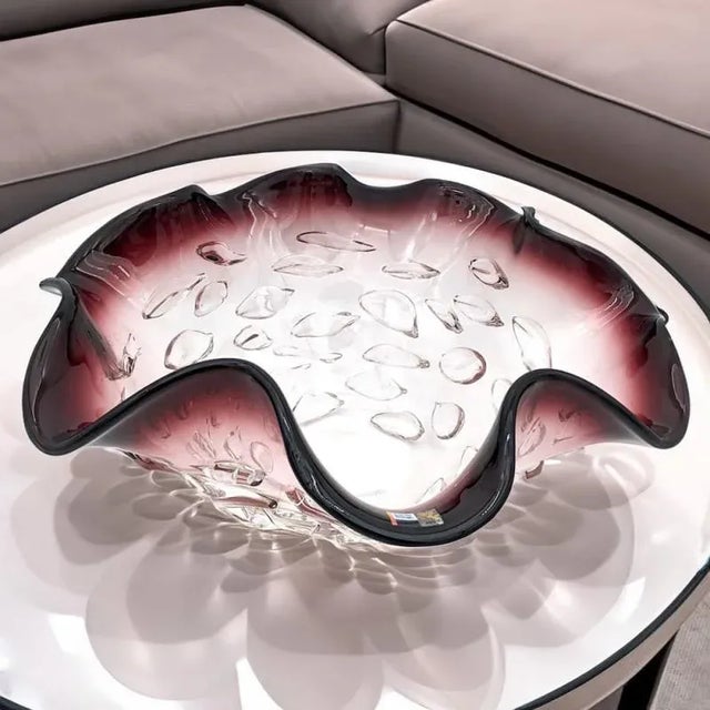 Nubium Centerpiece in Amethyst Murano Glass and Crystal from YourMurano For Sale - Image 10 of 11