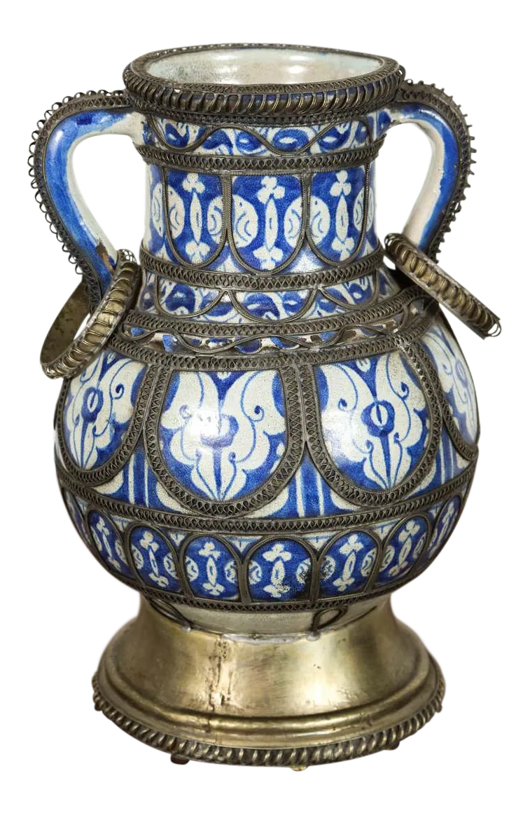 Antique Moroccan Ceramic Vase - 4 | Chairish