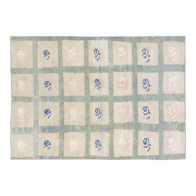 Vintage Turkish Anatolian Hand Knotted Wool Rug, 2'9''x4' For Sale