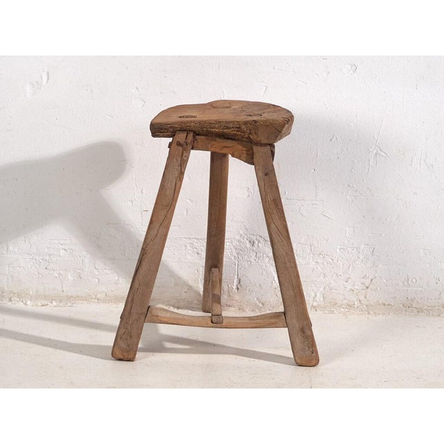 Antique Chinese Elm Stool, 1900s For Sale - Image 4 of 9