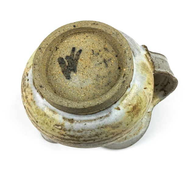 Vintage Studio Pottery Glazed Pottery Pitcher For Sale - Image 12 of 13