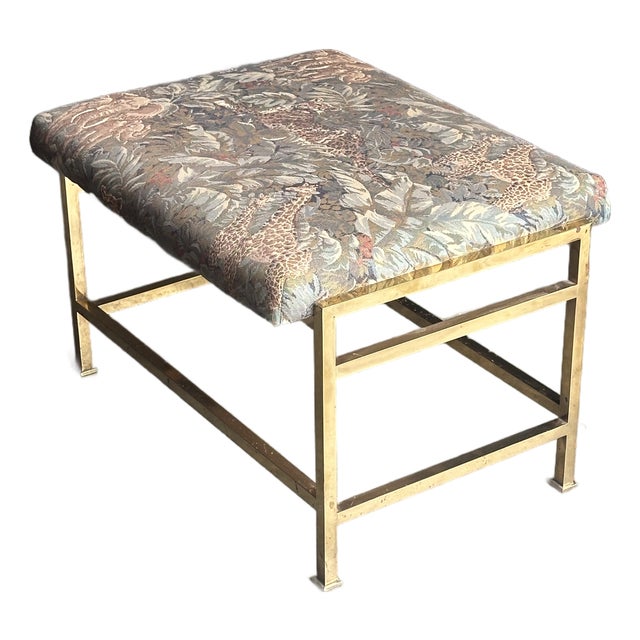 1950s Edward Wormley for Dunbar Brass Bench- Unmarked For Sale