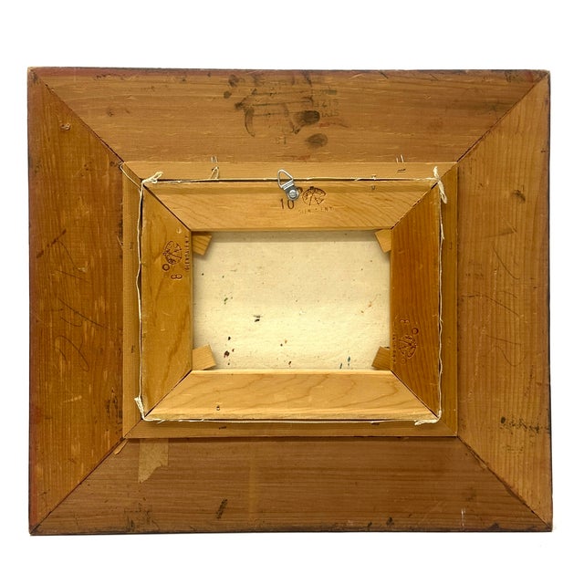 Impressionist Streetscape Original Oil on Canvas Painting Circa 1950s, Framed For Sale - Image 10 of 12