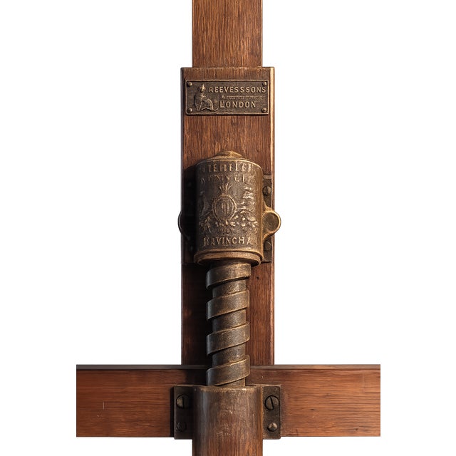 Antique Reeves & Sons London Studio Easel, Early 20th Century A substantial and beautifully constructed antique artist’s...