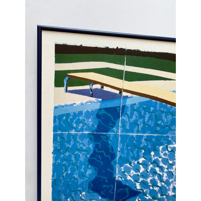 David Hockney David Hockney Vintage 1994 Lithograph Print Framed Large Pop Art Poster " Le Plongeur ( Paper Pool 18 ) " 1978 For Sale - Image 4 of 18