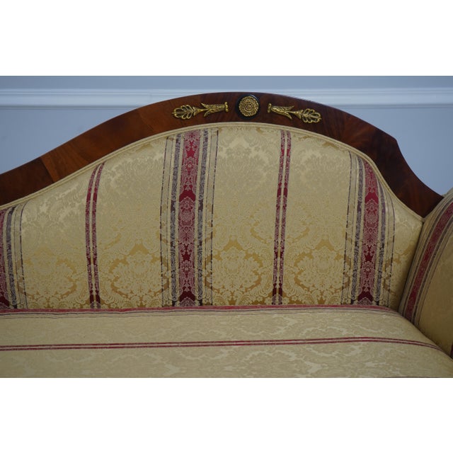 Versace Versace Gigasso Mahogany Empire Style Chaise Recamier For Sale - Image 4 of 18