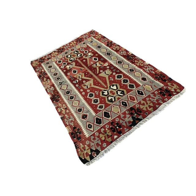Turkish Kilim Rug For Sale - Image 6 of 11