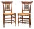 Pair of Antique Rush Seat Chairs For Sale