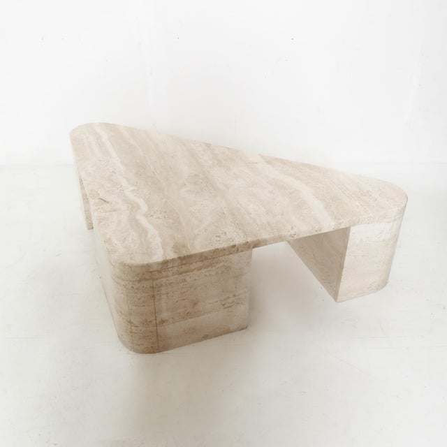 Triangular Travertine Table, 1970s For Sale - Image 15 of 18