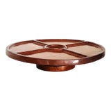 Mid Century Mahogany Lazy Susan For Sale