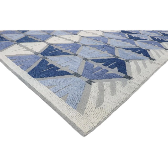 Mid-Century Modern Contemporary High-Low Texture Rug, 10'04 X 14'03 For Sale - Image 3 of 10