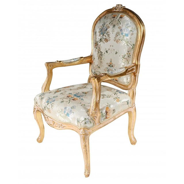 Set of French Gilt Empire Armchairs, Set of 2 For Sale - Image 4 of 9