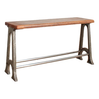 School Locker Room Storage Bench, 1950s For Sale