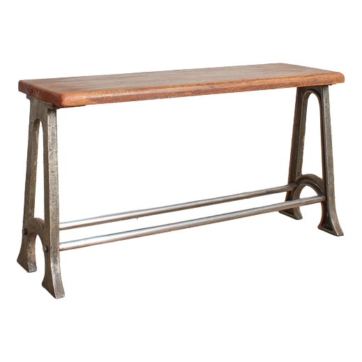 School Locker Room Storage Bench, 1950s For Sale