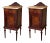 20th Century Louis XVI Style Marble-Top, Bronze and Walnut Nightstands, 1890, Set of 2 For Sale