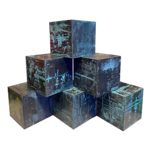 Venice Biennale Set of Six Magnetic Copper Squares by Paul Kelley