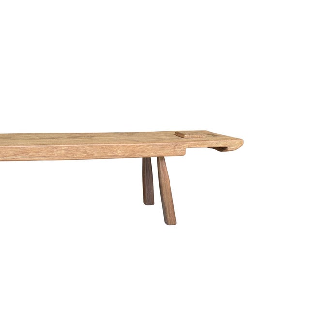 Not Yet Made - Made To Order Sculptural Teak Wood Long Bench Stunning Wood Textures, Modern Organic For Sale - Image 5 of 8