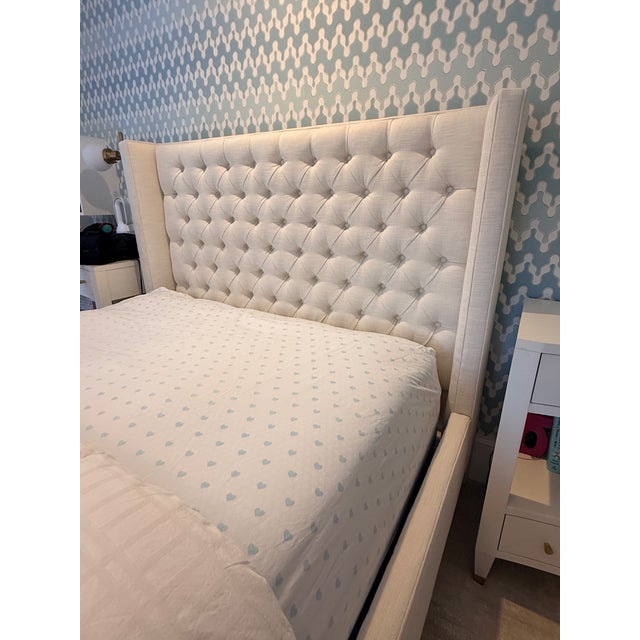 Textile Serena & Lily Queen Tall Tufted Broderick Bed For Sale - Image 7 of 8