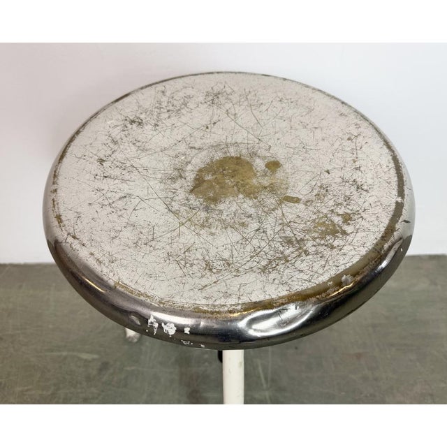 1960s Vintage Industrial Iron Stool, 1960s For Sale - Image 5 of 16