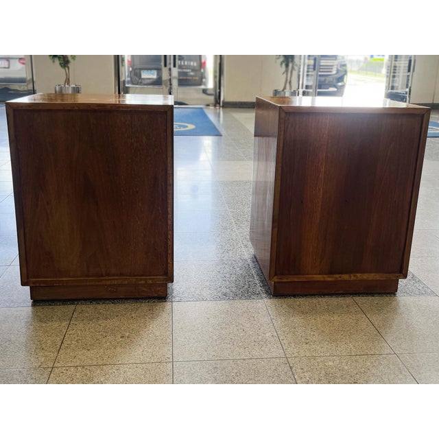 Widdicomb Walnut Nightstand End Tables by T. H. Robsjohn-Gibbings - A Pair For Sale - Image 11 of 11