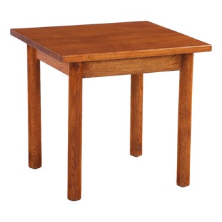 French Brutalist Style Oak Table, C. 1960 For Sale