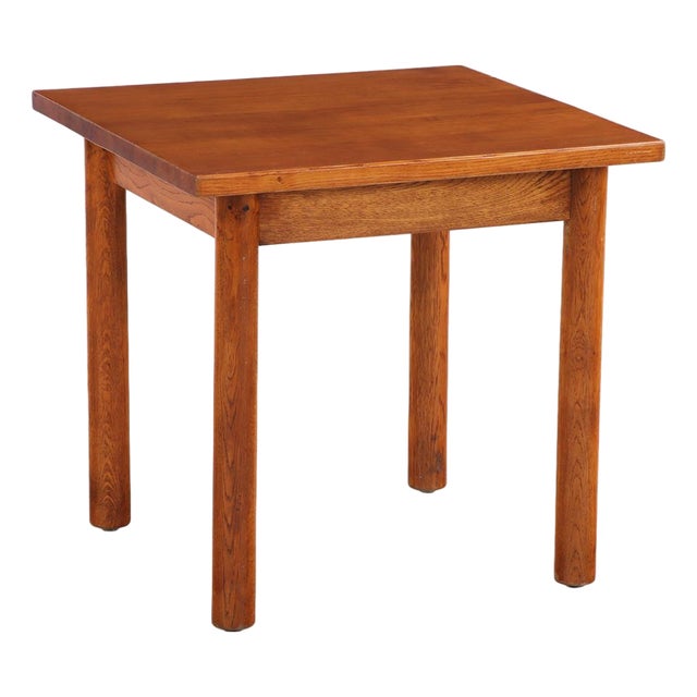 French Brutalist Style Oak Table, C. 1960 For Sale