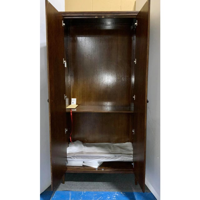 Theodore Alexander Theodore Alexander Mod Dark Oak Armoire For Sale - Image 4 of 7