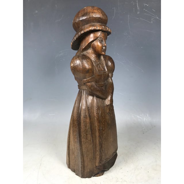 Carved Solid Wood Paper Mache Mold of Woman For Sale - Image 9 of 9