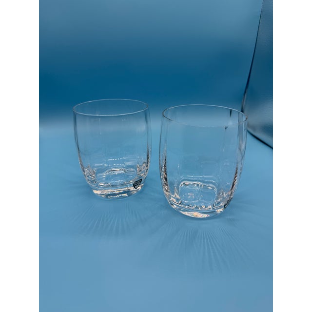 Contemporary Late 20th Century Orrefors Optica Symphony Double Old Fashioned Tumblers - a Pair For Sale - Image 3 of 10