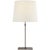 Transitional Visual Comfort Signature Dauphine Table Lamp in Aged Iron with Linen Shade For Sale - Image 3 of 3