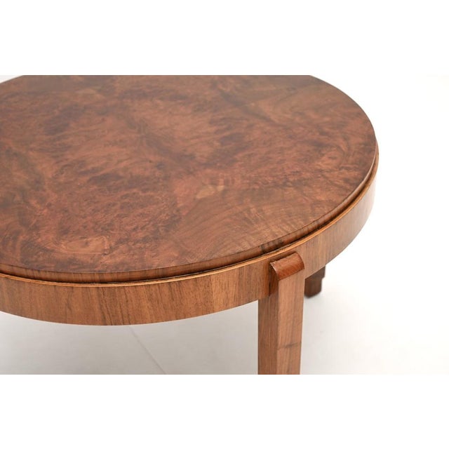 1930s Art Deco Burr Walnut Coffee Table, 1930s For Sale - Image 5 of 6