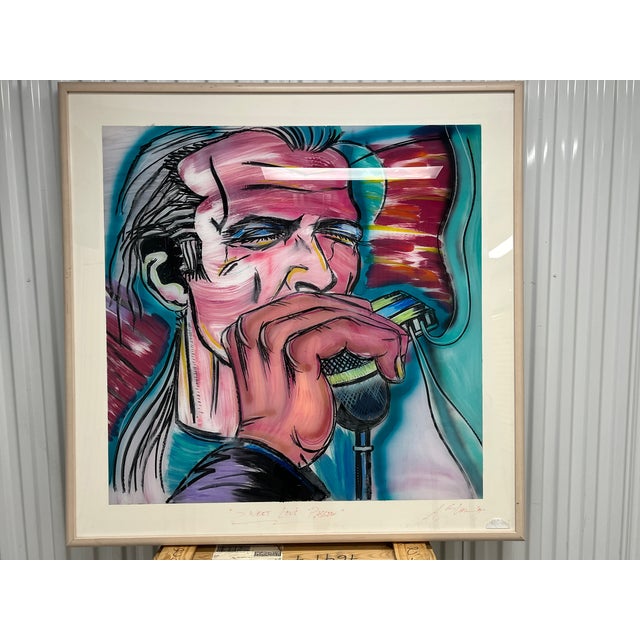 Contemporary Adam Stone “Sweet Lou’s Passion” — Original Acrylic on Plexi, 1995 For Sale - Image 3 of 3