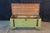 Vintage American Country Farmhouse Green Painted Chic Pine Blanket Chest Trunk For Sale - Image 10 of 18