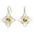 Syna Yellow Gold Moon Quartz, Peridot and Diamonds Earrings, a Pair For Sale