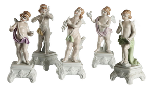 Capodimonte Porcelain Figurines, Set of 5
