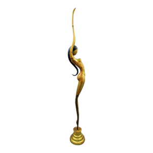 77" Tall 1940s Mid-Century Modern Female Nude Dancer Diver Sculpture Attributed to Karl Hagenauer