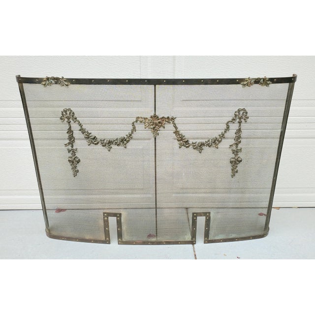 Antique French Fine Bronze 19th Century Fire Screen For Sale - Image 13 of 13