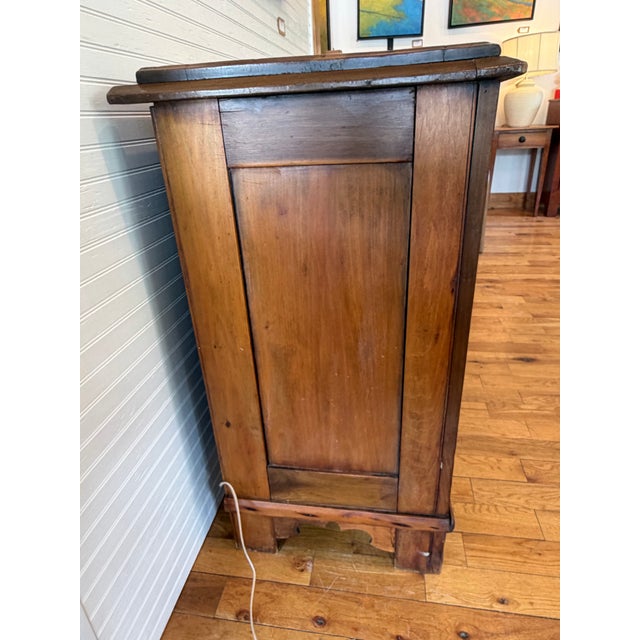 Art Nouveau Antique 1890’s Art Nouveau Carved Oak Side Board Buffet For Sale - Image 3 of 11